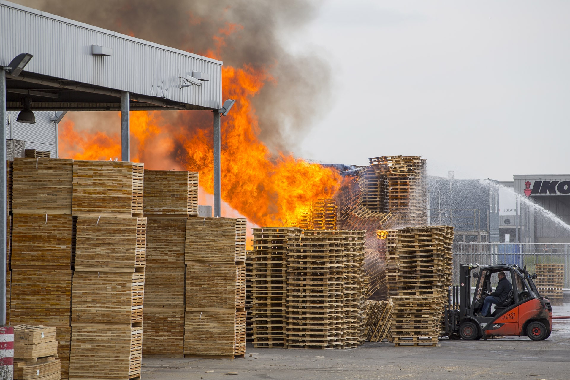 Brand palletcentrale