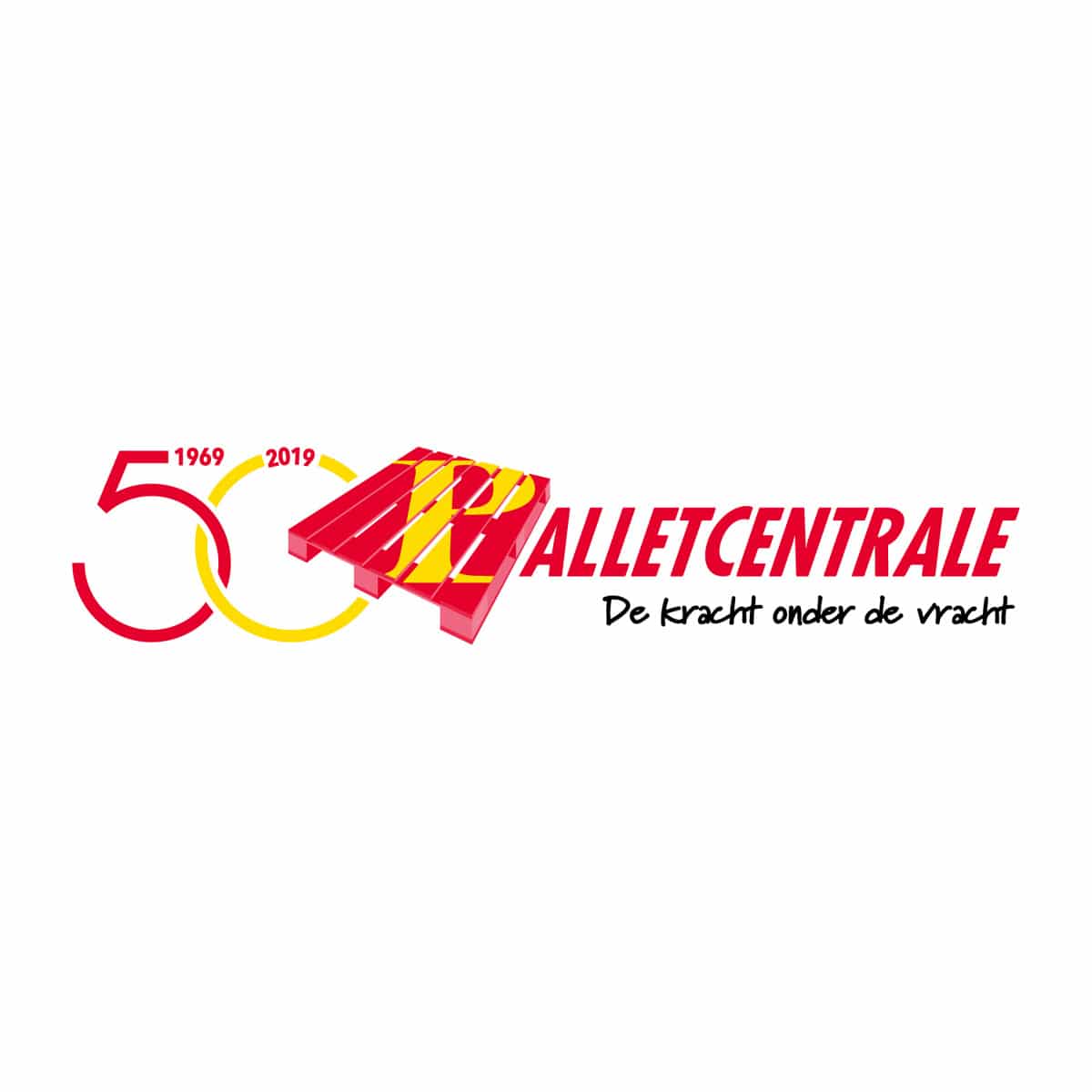 Palletcentrale logo 50 jarig bestaan sociale media