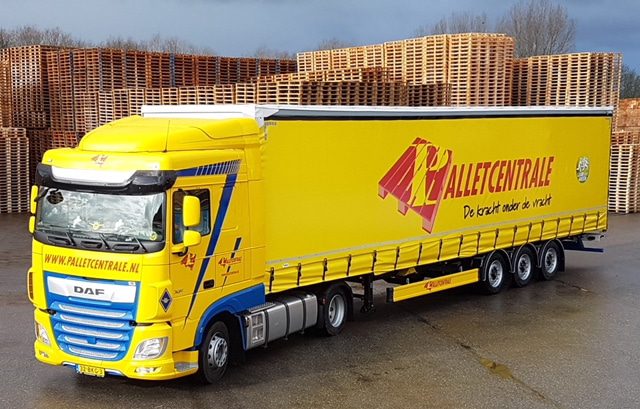 Vrachtwagen palletcentrale linksvoor