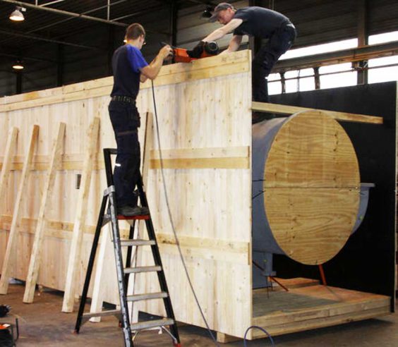 industrieel verpakken op locatie