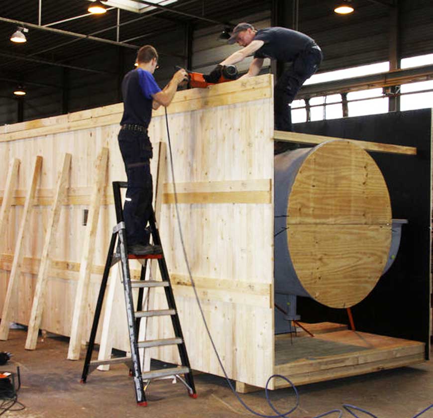 industrieel verpakken op locatie