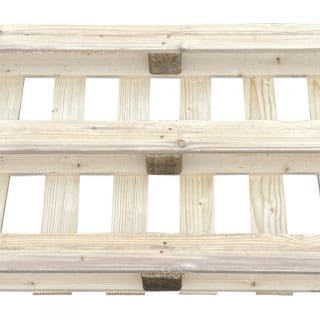 Blokpallet met open korte planken