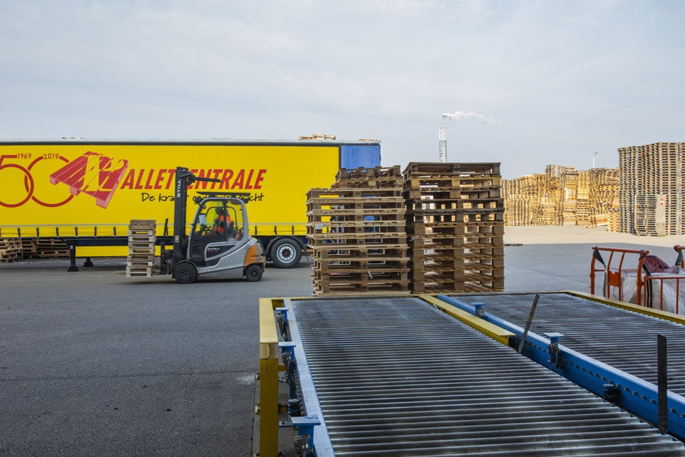 gebruikte pallets uitsorteren