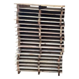 Balkpallet 100x100 cm, gebruikt gestapeld