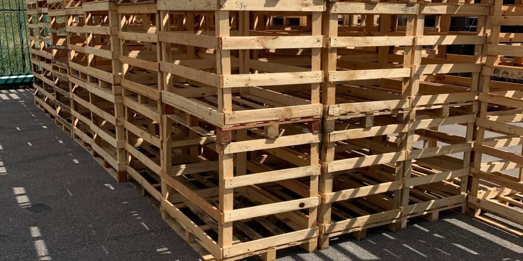 Houten krat 80x120cm, gebruikt product afbeelding