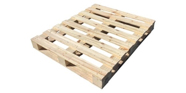 Omlopende pallet voorzijde