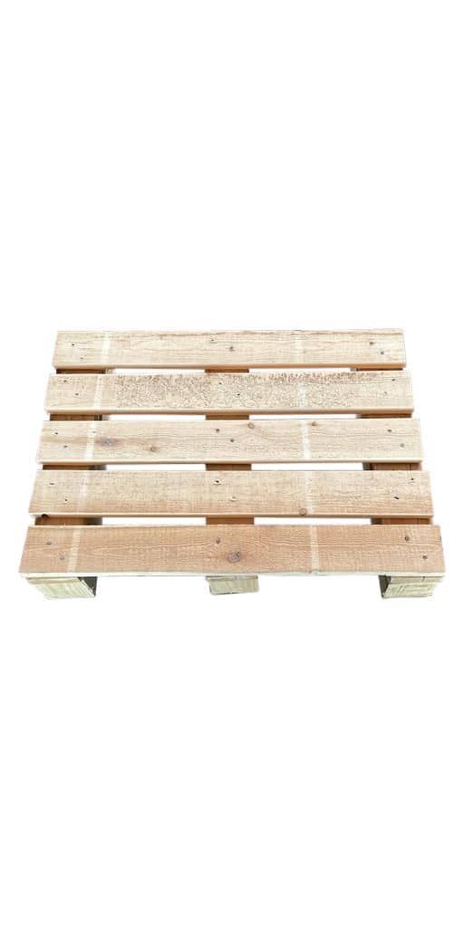 Displaypallet blok 60x80cm lange plank, gebruikt bovenzijde