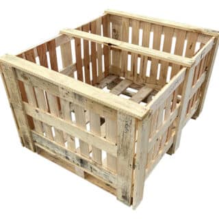 Houten krat mixpartij 100x120cm - h:60-100cm