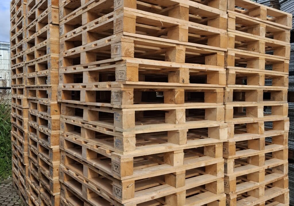 Blokpallet halfzwaar 97x113cm, gebruikt