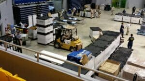 pallet container in magazijn