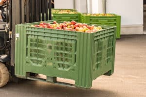 pallet container met lading