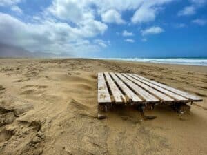 pallet op strand in zeeland van pallethandel