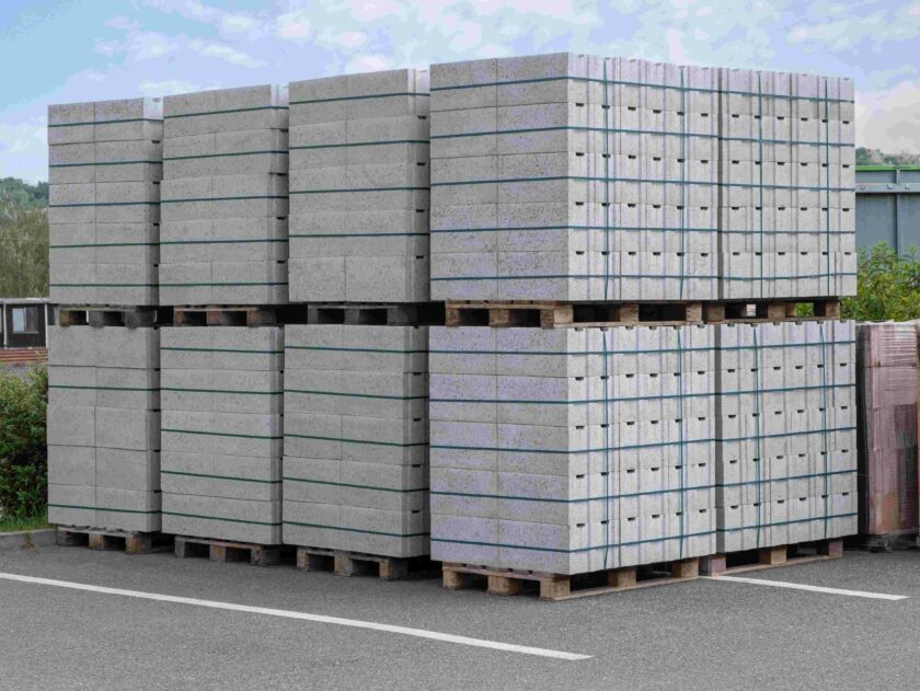bakstenen op pallets