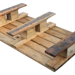 RP100328 -Blokpallet dicht bovendek met vleugel 60x100cm, gebruikt